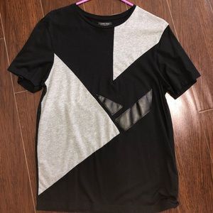 Zara Man Medium T-shirt with leather designs